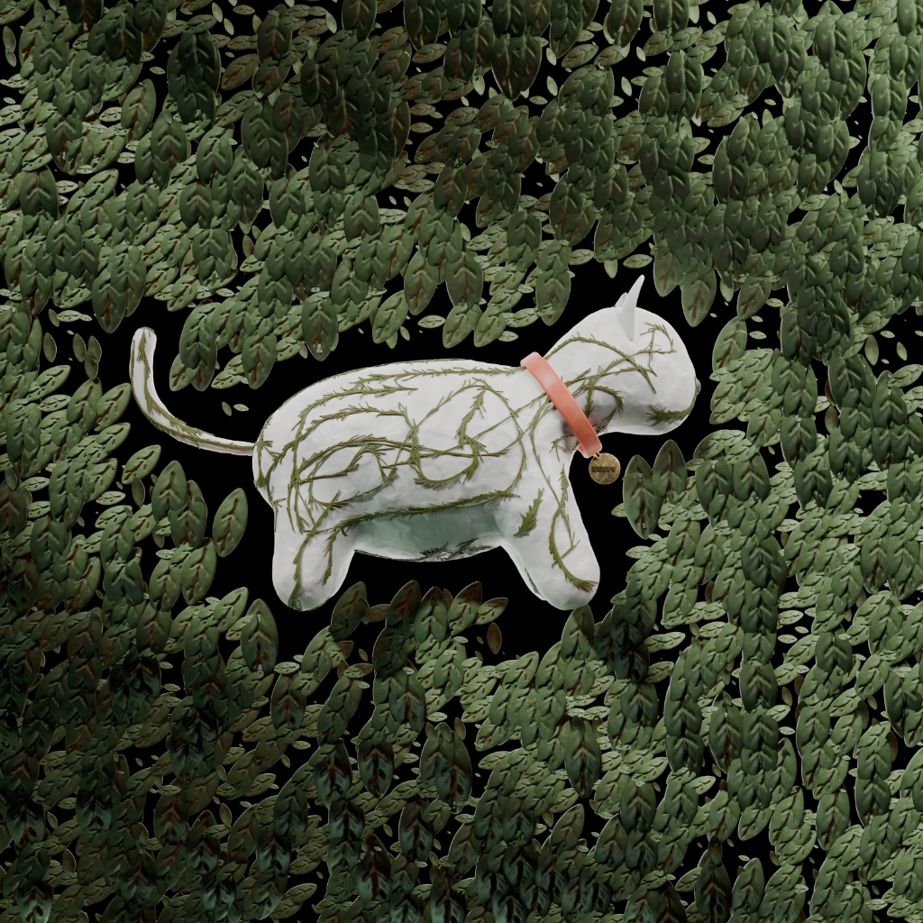 Leafy Ivy Puppy Toy Model Render