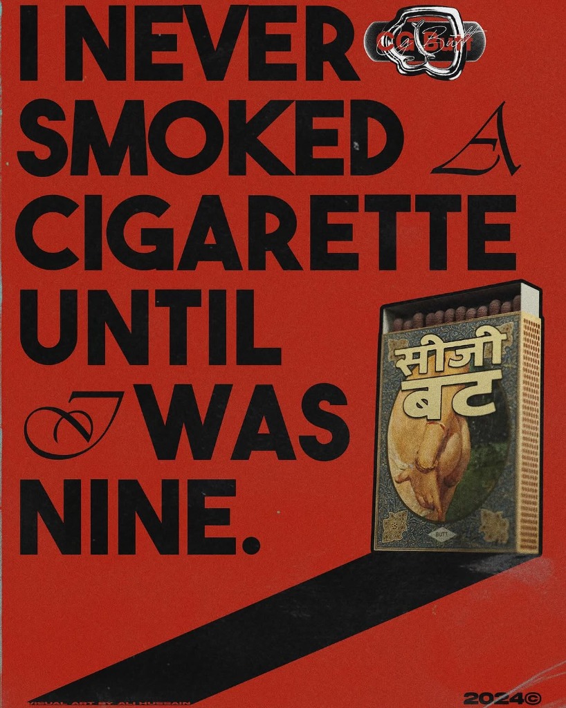 Retro Cigarette Art Poster Render