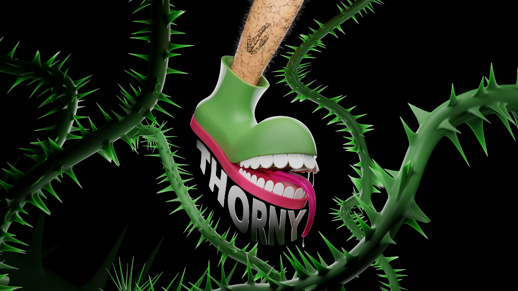 Thorny Monster Footwear 3D Model